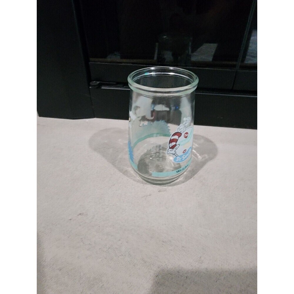 1997 Welch's Wubbulous World of Dr Seuss #4 Glass Jelly Jar Thidwick and Friends - Picture 2 of 7